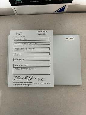 Acer Aspire 5 A515-55 Intel Core i3 10th Gen Read Description